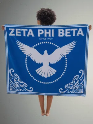 Zeta Phi Beta Blue Waves Beach Towel