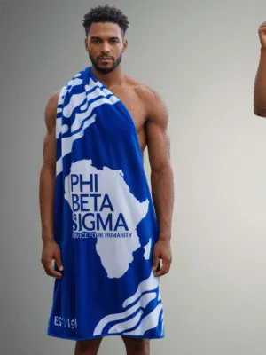 Phi Beta Sigma Royal Wave Rhythm Beach Towel