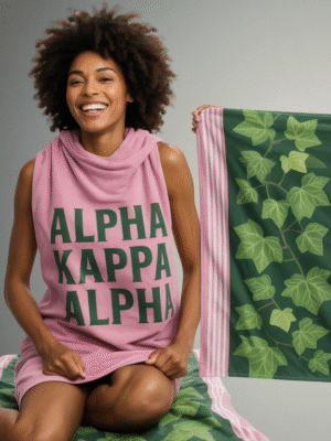 Alpha Kappa Alpha Ivy Mosaic Beach Towel