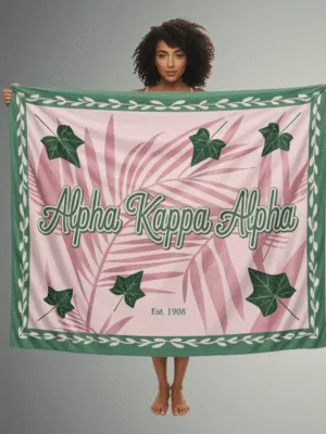 Alpha Kappa Alpha Vintage Ivy Beach Towel