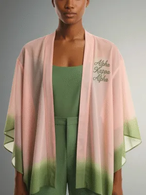 Alpha Kappa Alpha Petal Whisper Sheer Overlay Cardigan
