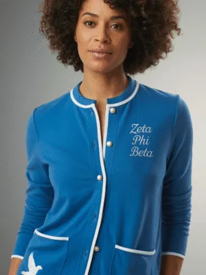 Zeta Phi Beta Royal Elegance Light Cardigan
