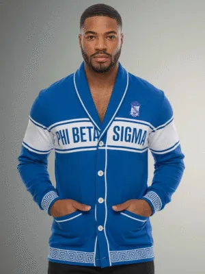 Phi Beta Sigma Azure Legacy Button Cardigan