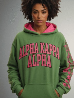Alpha Kappa Alpha Prestige in Pink & Green Hoodie