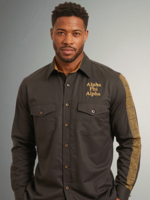 Alpha Phi Alpha Tribal Heritage Long-Sleeve Button-Up Shirt