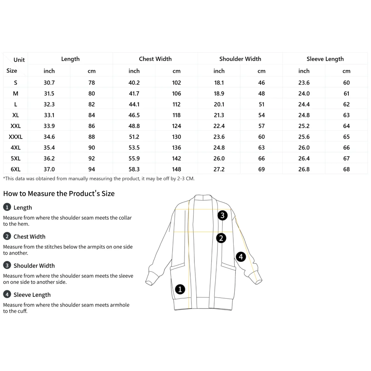 Alpha Kappa Alpha Ivy Elegance Light Cardigan Size Chart
