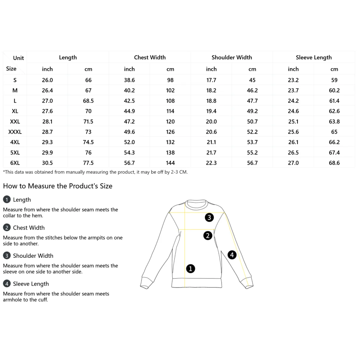 Alpha Phi Alpha Deck the House of Alpha Christmas Sweater Size Chart