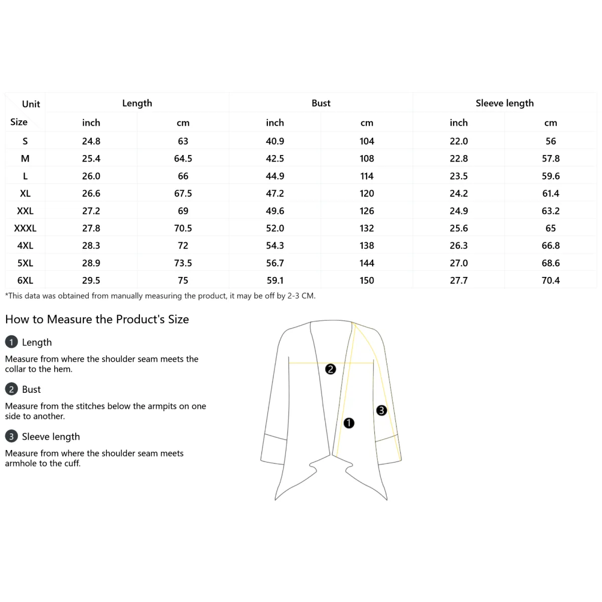 Delta Sigma Theta Crimson Heritage Open Cardigan Size Chart