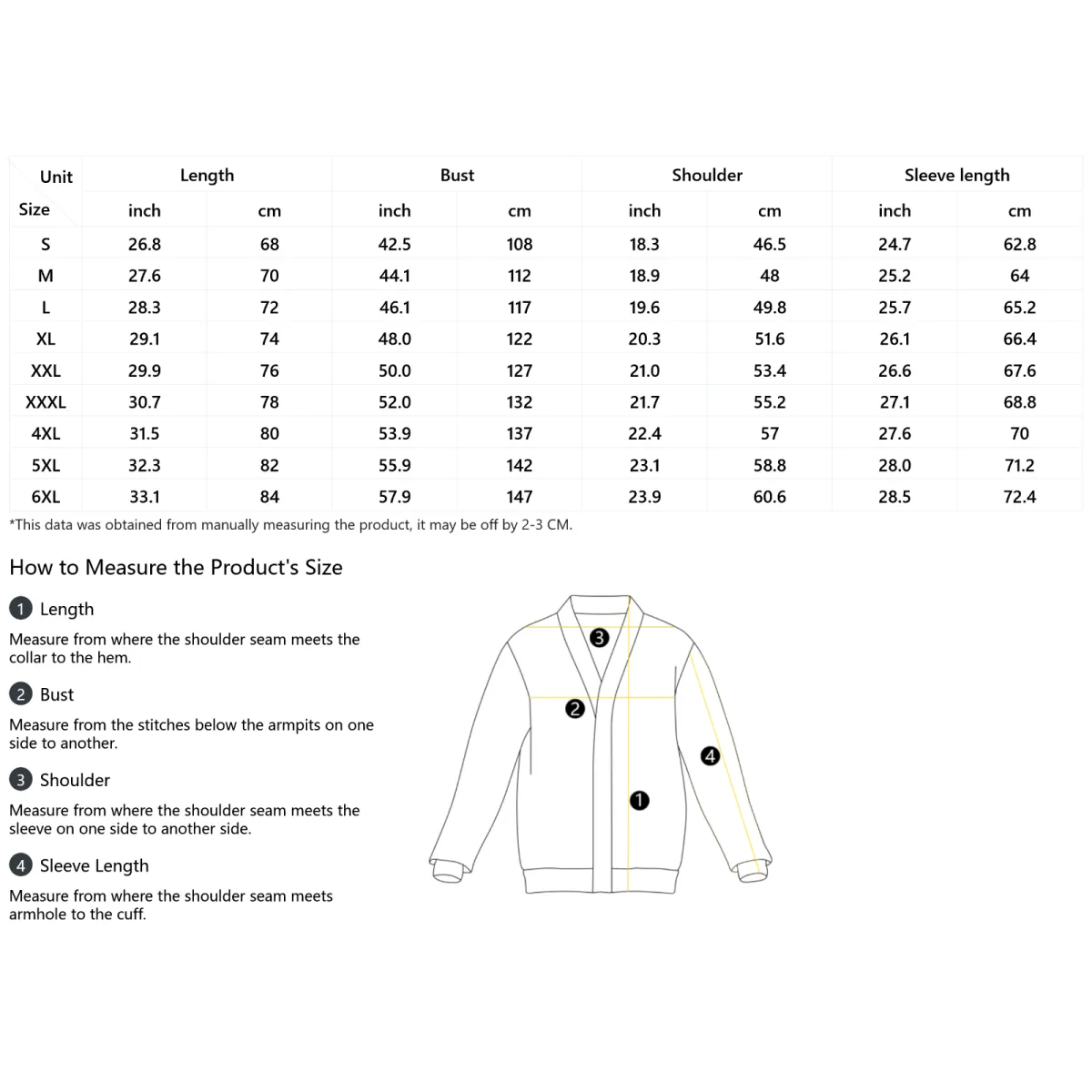 Kappa Alpha Psi Nubian Elegance Button Cardigan Size Chart