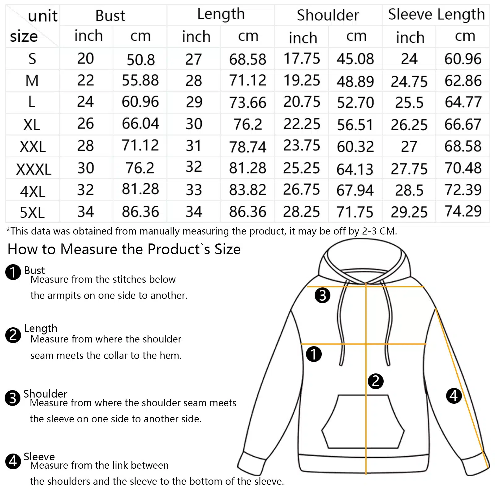 Alpha Phi Alpha Brotherhood Hoodie Size Chart