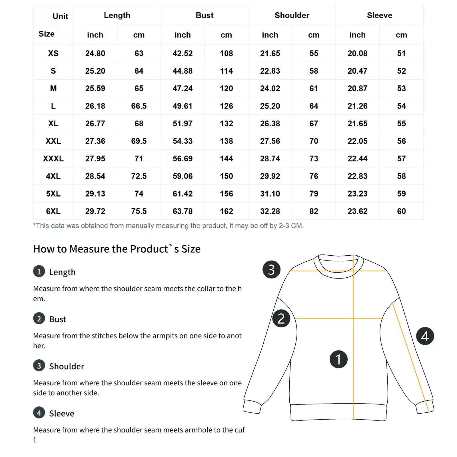 Delta Sigma Theta Raised Letters Sweater Size Chart