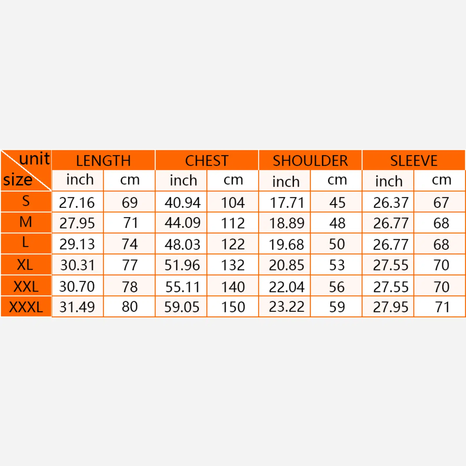 Omega Psi Phi African Sleeve Crewneck Size Chart