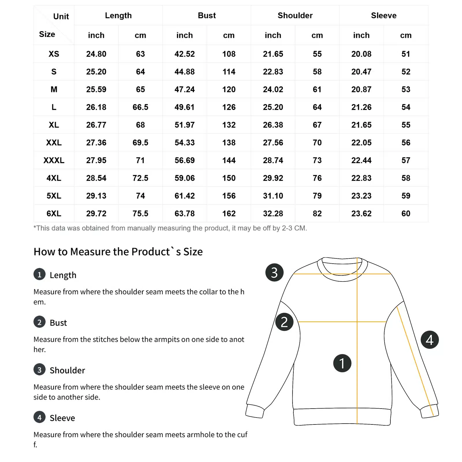 Sigma Gamma Rho Raised Letters Sweater Size Chart