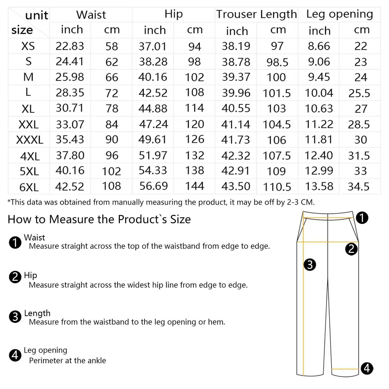 Zeta Phi Beta African Side Seam Joggers Size Chart