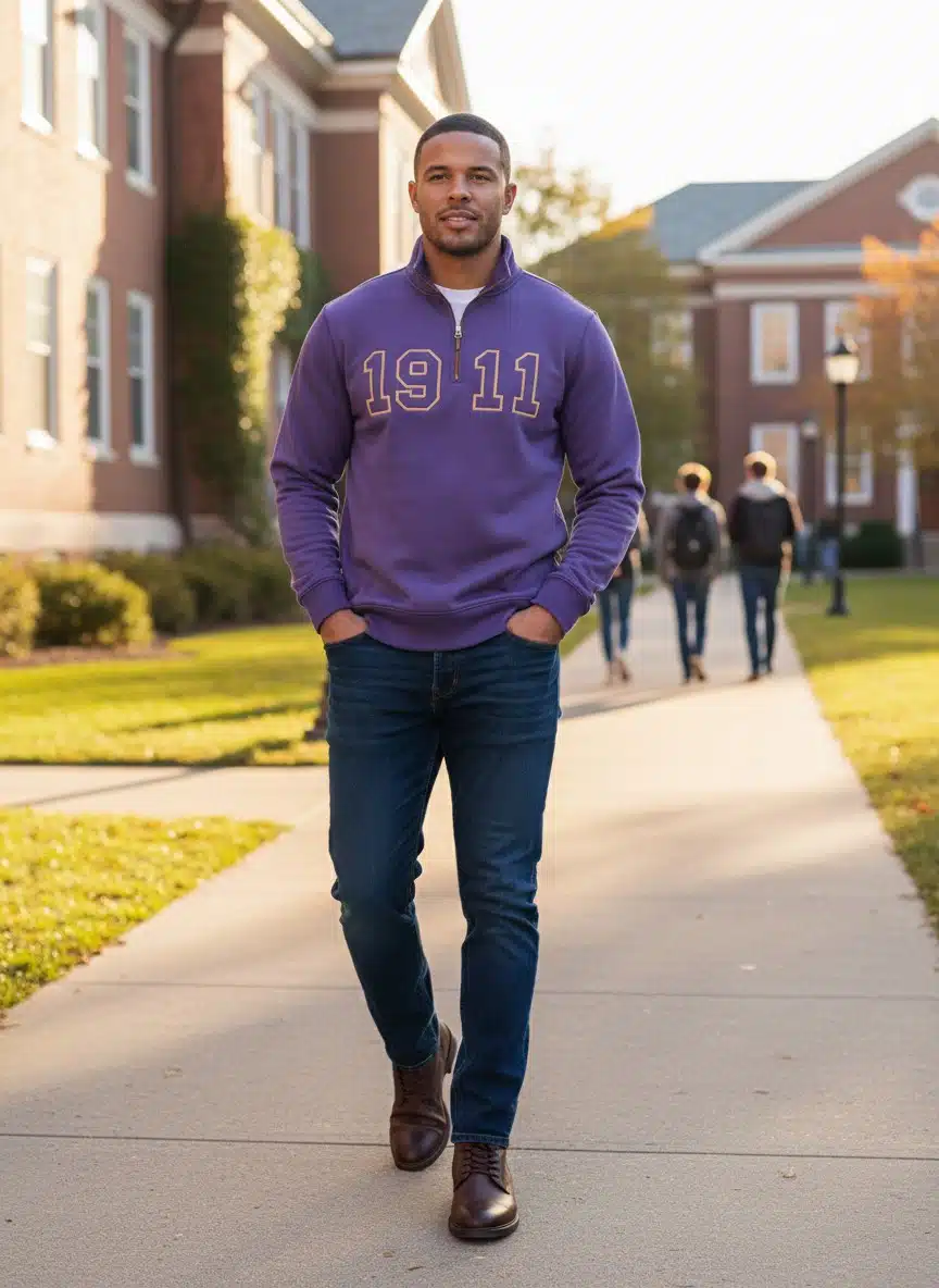 Omega Psi Phi ‘1911’ Quarter Zip Pullover - Image 7