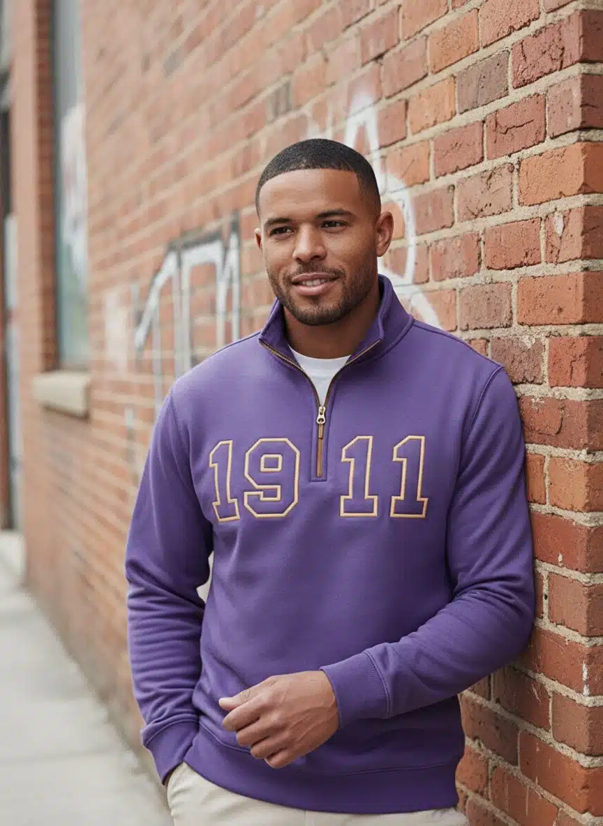 Omega Psi Phi ‘1911’ Quarter Zip Pullover - Image 8