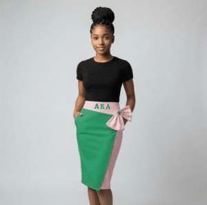 Alpha Kappa Alpha Slit Skirt with Side Bow