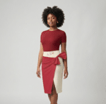 Delta Sigma Theta Slit Skirt with Side Bow