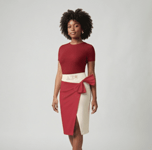Delta Sigma Theta Slit Skirt with Side Bow