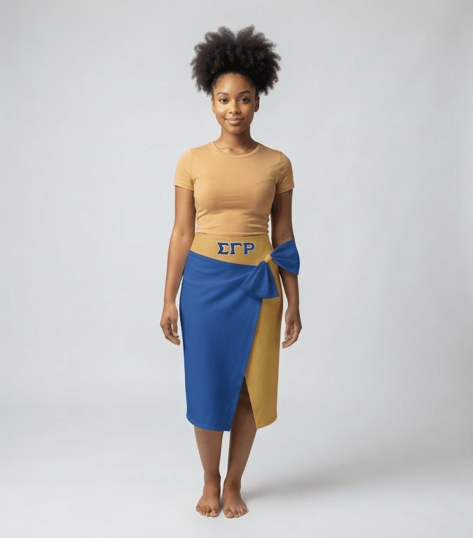 Sigma Gamma Rho Slit Skirt with Side Bow - Image 2