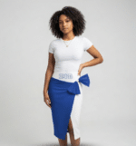 Zeta Phi Beta Slit Skirt with Side Bow