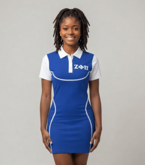 Zeta Phi Beta Polo Collar Sweatshirt Dress