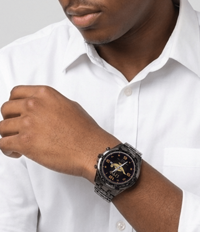 Omega Psi Phi Commanding Lamp Gun Metal Watch - Image 2