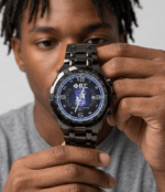 Phi Beta Sigma Modern Shield Gun Metal Watch