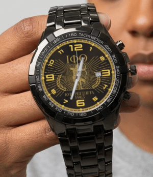 Iota Phi Theta Distinctive Centaur Gun Metal Watch