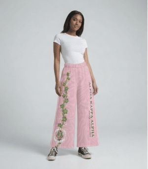 Alpha Kappa Alpha Ivy & Pearls Wide Leg Pants