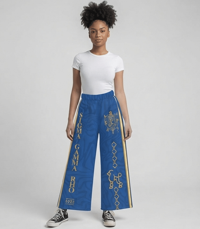 Sigma Gamma Rho Golden Royalty Wide Leg Pants