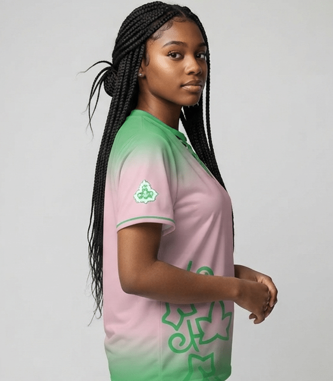 Alpha Kappa Alpha Cross-Front V Neck T-Shirt - Image 2
