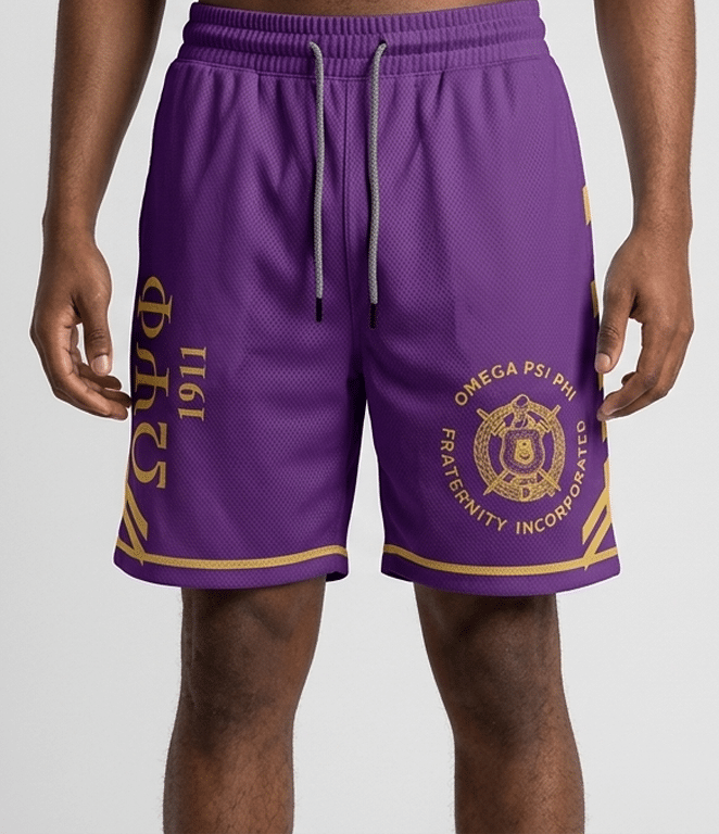 Omega Psi Phi Commanding Lamp Athletic Shorts