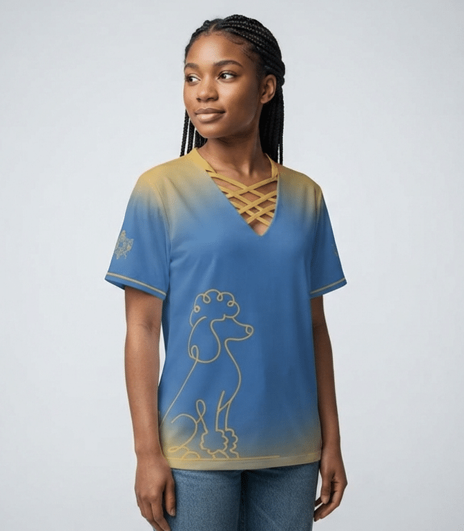 Sigma Gamma Rho Cross-Front V Neck T-Shirt