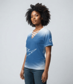 Zeta Phi Beta Cross-Front V Neck T-Shirt