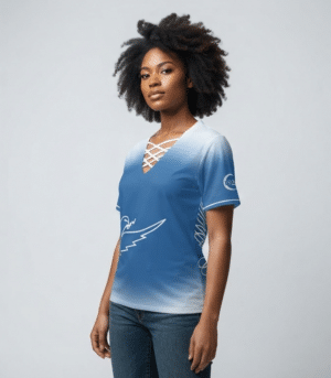 Zeta Phi Beta Cross-Front V Neck T-Shirt