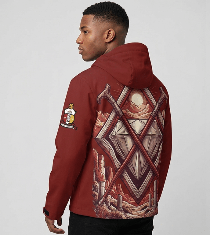 Kappa Alpha Psi The Kappa Elite Hooded Windbreaker - Image 2