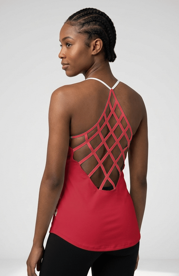 Delta Sigma Theta Crimson Elegance Cami Tank Top - Image 2