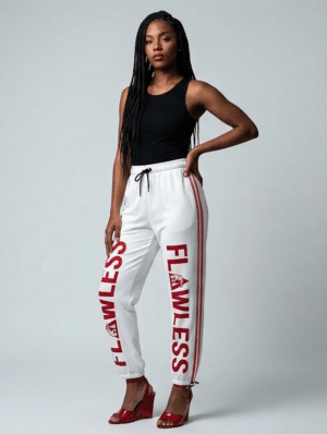 Delta Sigma Theta Crimson Luxe Drawstring-Hem Pants