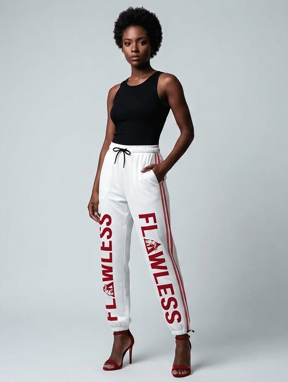 Delta Sigma Theta Crimson Luxe Drawstring-Hem Pants - Image 2