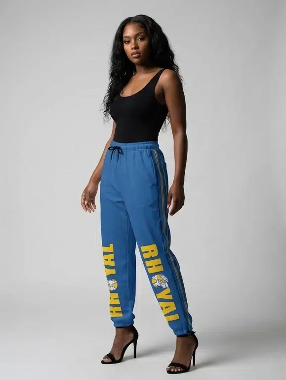 Sigma Gamma Rho Golden Luxe Drawstring-Hem Pants