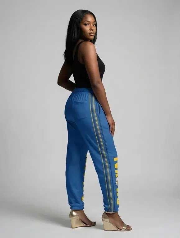Sigma Gamma Rho Golden Luxe Drawstring-Hem Pants - Image 2