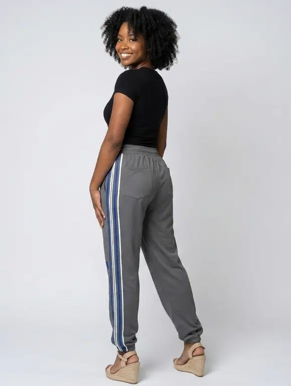 Zeta Phi Beta Royal Luxe Drawstring-Hem Pants