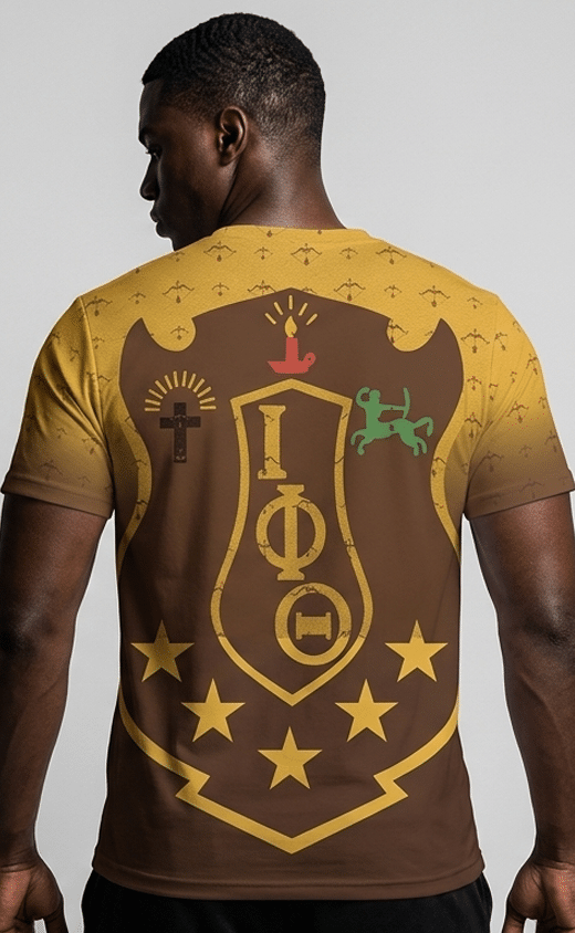 Iota Phi Theta Charcoal Legacy Short Sleeve T-Shirt-Imitation Cotton - Image 2